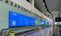 Mur publicitaire fixe pour centre commercial, en aluminium moulé sous pression, résistant à l'usure, avec LED et accès frontal complet