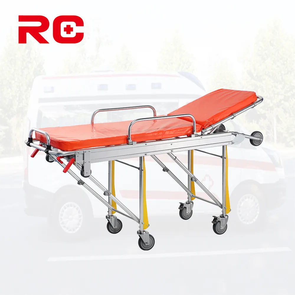 Royaltrust portátil carrito de emergencia de Hospital cama médica camilla plegable de ambulancia para rescate de paciente