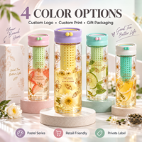 Bouteille d'eau avec infuseur à thé de 450 ml, filtre amovible et boucle de transport pour infusions de thé froid et de fruits – Vente en gros