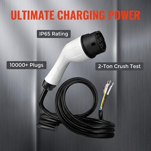 Nouveau câble de charge pour véhicules électriques de type <span class=keywords><strong>2</strong></span>, norme européenne, 32A, 7kW, monophasé, 5m, IP65, étanche, IEC 62196, BYD pour Tesla - Product Image 1