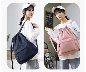 Drawstring Backpack Sports Fashion Gym <b>Bag</b> with Shoes Compartment Water-Resistant <b>String</b> Backpack Cinch for Women Men - Product Image 4