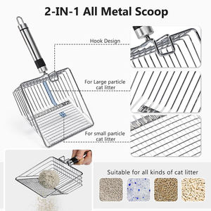 Edelstahl-Katzen toilette für große Katzen Extra große Katzen toilette aus Metall mit Deckel leckage, nicht klebrig, einschl ießlich Katzen matten streu schaufel - Product Image 6