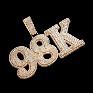Factory Customized Gold Plated Moissanite Pendant Men Iced Jewelry VVS Moissanite Cuban <b>Chain</b> 3D Custom <b>Name</b> Classic Party - Product Image 6