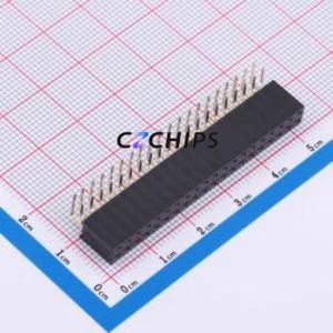 XDM254-2-20-W-8.5-G0 Pin Socket Bent Lead Through Hole,P=2.54mm Connector 2x20P 2.54mm Square Hole Right Angle Insert - Product Image 1