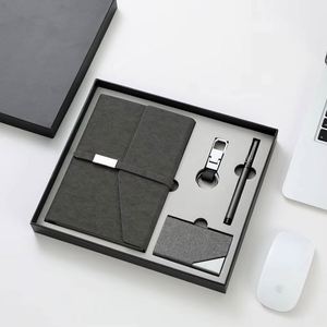 2026 Custom Executive Notebook <b>Pen</b> Set A5 Size 100gsm Leather Loose-leaf Binding Business Card Holder Corporate Gift for <b>Men</b> - Product Image 4