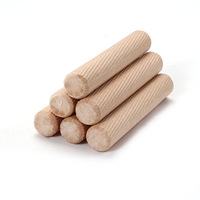 Varilla de madera de tamaño completo, redonda, natural, de haya, macramé, bambú o de madera para manualidades personalizadas, decoración de pared, modelismo