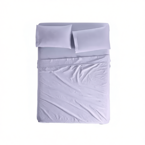 Juego de Sábanas Dobles Cabos Lavender, 200 Hilos, Algodón Transpirable Hipoalergénico, Ropa de Cama para el Hogar, Color Sólido, Sábanas Ajustables y Planas - Product Image 1