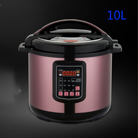 Olla a Presión Eléctrica Inteligente Comercial de Acero Inoxidable de 10L, Antiadherente, Control Programable, Protección Contra Sobrecalentamiento para el Hogar