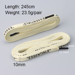 Lacets plats de haute qualité pour baskets, en polyester rouge et kaki de 245 cm de long, avec logo personnalisé imprimé en usine, 10 mm - Product Image 2