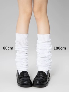 P-1 Chaussettes japonaises pour étudiantes, blanches, épaisses, tricotées, antidérapantes, à effet bulle, coupe ample, pour l'hiver, pour femmes - Product Image 2