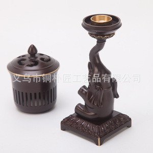 Pure brass palace <b>lantern</b> incense burner, household indoor incense burner, agarwood and sandalwood incense plate incense - Product Image 4