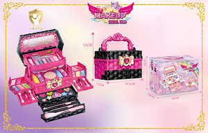 Kit <span class=keywords><strong>de</strong></span> <span class=keywords><strong>Maquillaje</strong></span> Seguro <span class=keywords><strong>para</strong></span> Niños con Esmalte <span class=keywords><strong>de</strong></span> Uñas y Joyería, Caja <span class=keywords><strong>de</strong></span> 3 Niveles <span class=keywords><strong>para</strong></span> Comercio Electrónico Transfronterizo, Estándar UE y EE. UU. - Product Image 4