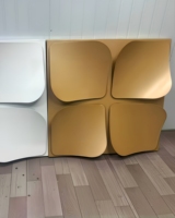 Panneaux de plafond carrés en aluminium découpés sur mesure par CNC avec motifs géométriques arabes Mashrabiya, ignifuges, pour hôtel, mosquée, villa de luxe