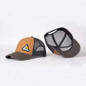 Casquettes de sport imprimées multicolores avec logo, casquette et chapeaux de course, vente en gros de chapeaux de camp unis à 5 panneaux à la mode personnalisée - Product Image 4