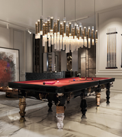 BOCA DO LOBO Table de billard Table de billard 7ft/8ft/9ft/10ft Table de billard en bois massif de qualité supérieure pour la maison Villa sous-sol jeu de cinéma