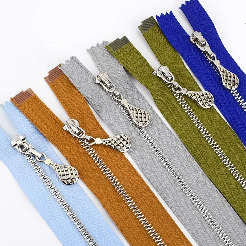 Meetee ZA081 Clothes Accessories Zipper with Rhinestone Ring Slider 3# Colorful Alloy Zipper
