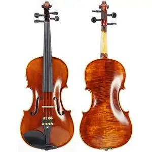 Alevli Stradivari yüksek kaliteli Solidwood profesyonel enstrüman 4/4 1/8 1/4 3/4 1/16 keman
