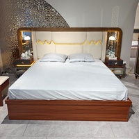 Ensemble de chambre à coucher de luxe complet en gros de Foshan, 5 pièces, suite de lit king size, cadre en bois, mobilier de chambre à coucher moderne turc