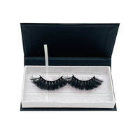 Cils en faux vison en gros, marque privée, doux, 25 mm, faux cils 3D en faux vison