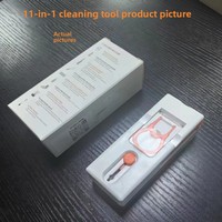 Kit de nettoyage électronique 11 en 1 avec brosses de nettoyage de forme longue boîte et stylos gratuits-pour le nettoyage d'ordinateur et d'outils