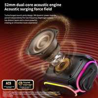 Altavoz Inalámbrico BT Portátil, Mini Subwoofer, Resistente al Agua, con Logotipo Personalizado de Fábrica, LED RGB de 5W