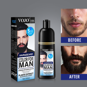 Tinta per <span class=keywords><strong>Barba</strong></span> Nera all'Olio di Argan Personalizzabile OEM per <span class=keywords><strong>Uomo</strong></span>, Colorazione Rapida in 10 Minuti, Tinta per Capelli Marrone Scuro 200ml, Colore a Lunga Durata - Product Image 2