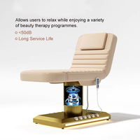 Table de Massage Rose la Plus Vendue Lit de Salon Spa Nouveau Design avec Commande au Pied Lit Facial de Massage Électrique pour Salons de Beauté
