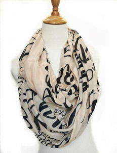 Mode personnalisé mot conception 100% bambou femmes <span class=keywords><strong>Snood</strong></span> boucle infini écharpe - Product Image 2
