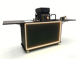 Rak <span class=keywords><strong>Display</strong></span> Pub Berdiri Sendiri dengan Lampu LED, Meja Bar Kopi, Etalase Minuman Koktail untuk Restoran dan Acara - Product Image 5