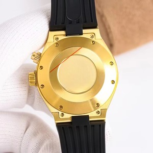 Nuevo Reloj de Moda 2026, Resistente al Agua 50M, Caja Dorada, Esfera Blanca, Correa de Goma Negra, Automático, Doble Hora, Indicador de Día y Noche - Product Image 4