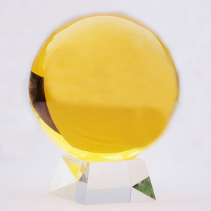 Bolas <span class=keywords><strong>de</strong></span> cristal decorativas amarillas producidas en fábrica <span class=keywords><strong>Esferas</strong></span> <span class=keywords><strong>de</strong></span> cristal coloreadas <span class=keywords><strong>para</strong></span> decoración <span class=keywords><strong>de</strong></span> interiores - Product Image 6