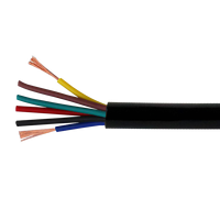Cable eléctrico de calibre 16 18 20 22 24 Awg Cable de extensión UL2464 2 3 4 5 6 Núcleo Cable RVV de cobre estañado trenzado libre de oxígeno