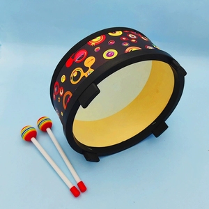 Wholesale Colorful Printed Kids Floor <b>Drum</b> Standing Hand <b>Drum</b> With Mallets Orff Percussion Instrument <b>For</b> Toddler Rhythm - Product Image 2