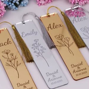 Recuerdos de Fiesta de Acrílico Rectangular con Grabado Floral y Acabado de Espejo, Regalos para Despedida de Soltera y Recuerdos para Damas de Honor - Product Image 5