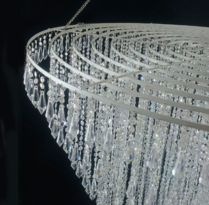 Design Personalizzato Gratuito per Soffitti di Lusso per Matrimoni e Hotel Perle e Tende in Cristallo Acrilico di Altissima Qualità per Illuminazione a Soffitto - Product Image 4