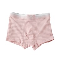 Caleçons boxers en coton tricoté côtelé pour hommes, motif lapin de dessin animé, taille élastique, doux, extensibles, respirants, taille mi-haute