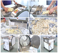 SUS304 Knoflook snijmachine, banaan/plantain snijmachine, industriële groentesnijmachine, komkommer snijmachine