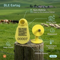 Solución de Rastreo de Ganado con Etiqueta BLE, Batería de 5 Años, Resistente al Agua, Intervalo de Transmisión de 60s, Gateway 4G para Carga de Datos