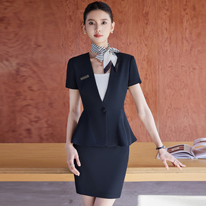 Women's White Suit Set Summer Lightweight Workwear For Customer Service Jewelry Store Beauty Salon Polyester Breathable - Product Image 2