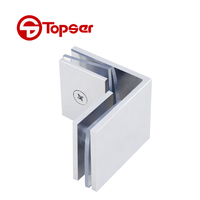 Clip de fixation en laiton moulé carré moderne et durable à 90 degrés pour porte de douche en verre trempé, quincaillerie de fixation pour écran de douche