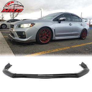 Front Bumper <b>Lip</b> For Subaru WRX STI 2015-2021 3PC CS Style <b>Gloss</b> Black Chin Spoiler High Quality Body Kit - Product Image 1