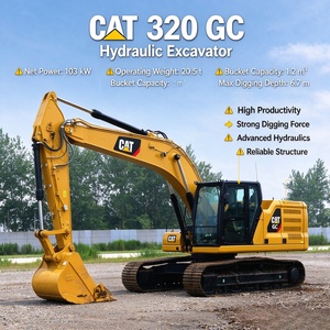 Excavadora Usada Caterpillar Cat 320GC de 20 Toneladas, Original, Fabricada en Japón, en Shanghái, en Buen Estado - Product Image 1
