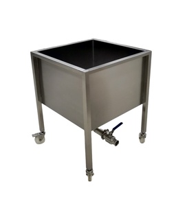 รถเข็นสแตนเลส120L/200L/300L สำหรับงานหนัก316 304สำหรับโรงงานรถเข็นขนส่งเนื้อ - Product Image 6