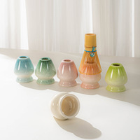 Nouvel ensemble de thé matcha japonais, fouet à thé, ensemble de thé avec bol à matcha à bec verseur, ensemble d'ustensiles faits à la main, cent pièces Benli