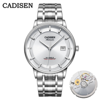 CADISEN – montre-bracelet mécanique Ultra-fine pour homme, avec mouvement japonais MIYOTA 9015, marque de luxe, cristal saphir à dôme unique, automatique