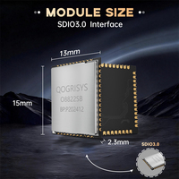 Módulo Wifi5 RTL8822CS IEEE802.11a/b/g/n/ac 2.4/5G 80MHz 2T2R Interfaz SDIO3.0 13.0*15.0*2.3mm -10~70 ° c Linux/Android para IoT