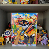 Ensemble de cowboy arme jouet pour garçons EVA pistolet à balles souples Blaster pistolet jouet fléchettes en mousse souple Mini ensemble d'armes