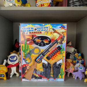 Cao bồi Bộ đồ chơi vũ khí cho bé trai EVA mềm Đạn Súng Blaster Đồ chơi súng mềm bọt phi tiêu mini bộ vũ khí - Product Image 6