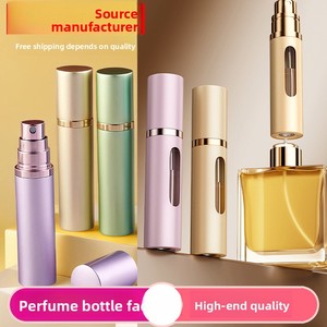 Flacon <span class=keywords><strong>de</strong></span> <span class=keywords><strong>parfum</strong></span> cylindrique <span class=keywords><strong>de</strong></span> voyage 5 ml à haute valeur esthétique, avec revêtement en verre électro-aluminium, remplissage par le bas, haute qualité - Product Image 2