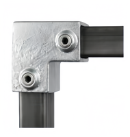 Connecteur de tube carré en aluminium, support d'angle 3 voies, support moteur, joint pivotant, support en L pour joint de profilé en aluminium